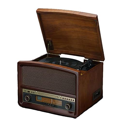 ZXNQ Gramófono Retro Bluetooth - Tocadiscos de Vinilo/Casete - Reproductor de CD/USB/FM - con Mando a Distancia