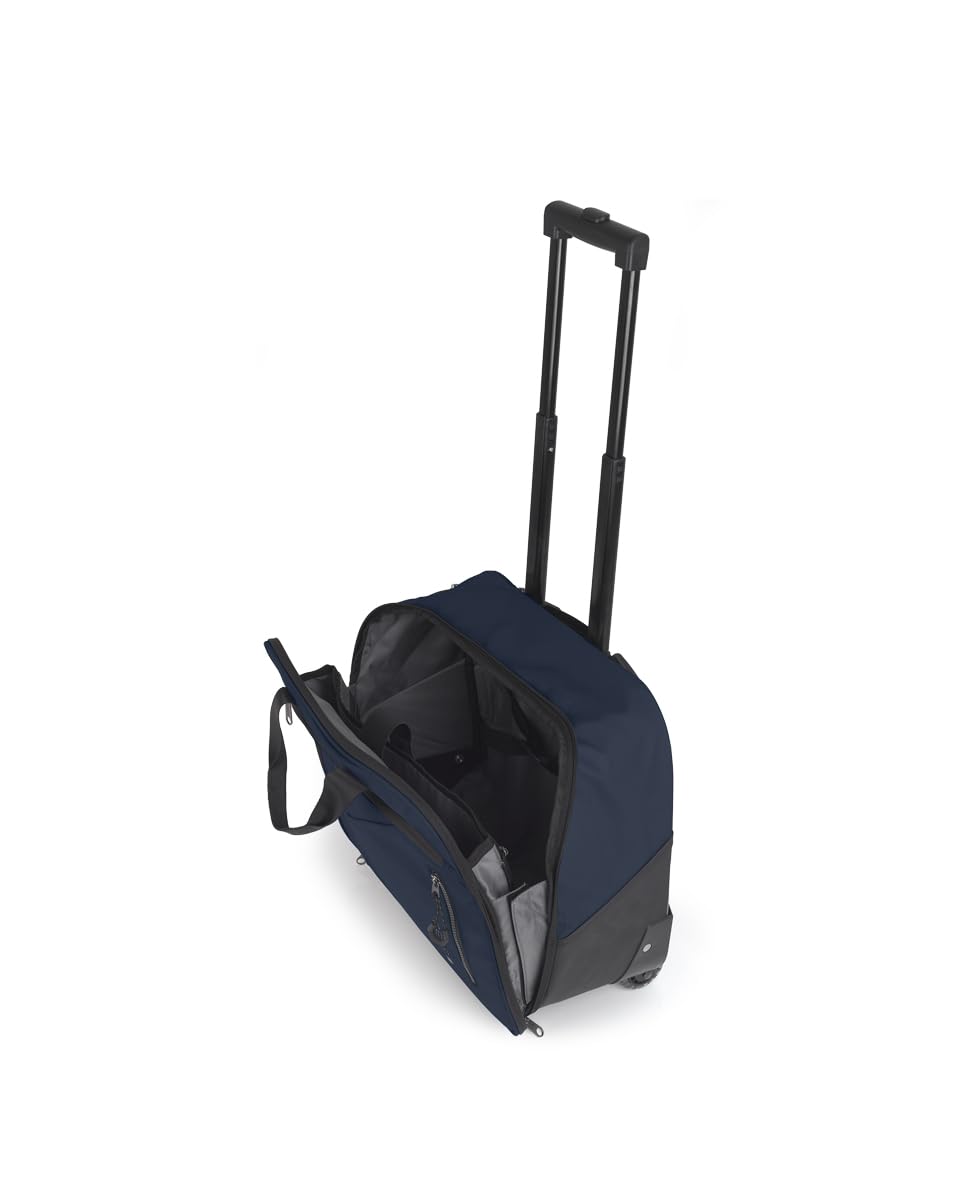 Gabol - Maletín con Ruedas y Funda para Portátil 15,6” Canada 40x36x19 cm - Equipaje de Cabina Ligero 1,85 kg con Capacidad 22L - Diseño Español en Poliéster Resinado - Azul Marino