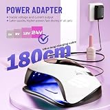 Suszarka LED UV 220 W do paznokci lakier żelowy z 57 koralikami lampowymi, 4 ustawieniami timera i ekranem dotykowym LCD, czujnikiem automatycznym, profesjonalnym światłem do paznokci