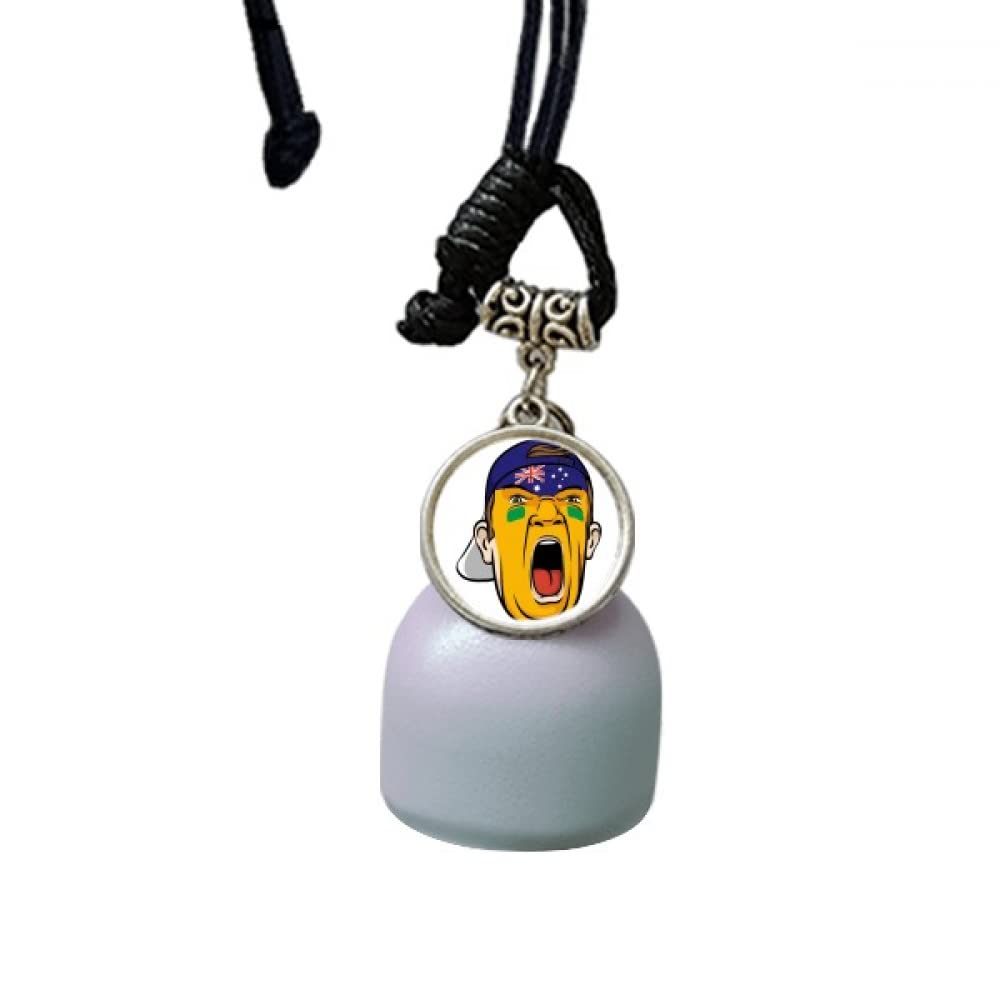 Maquillaje facial de Australia y colgante de coche con campanas bell