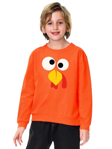 Image of Remimi Kids Halloween Sweatshirt Long Sleeve Thanksgiving Tops 3-14 Years