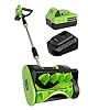 Vibekio 20V 12.2-Inch Cordless Snow Shovel, Battery Powered Snow Blower with Directional Plate, 20-Volt/4.0 Ah Lithium-ion Battery Pack, and Quick Charger Included