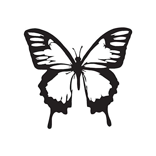 Image of Decorative Decal - Butterfly Monarch 4 inch x 3.75 inch - Black - Vinyl Sticker