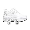 Rolschoenen, Inline Skate 2-in-1 multifunctionele schoenen verstelbaar met 7 kleuren veranderende lichten 4 modi knop en…