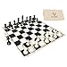 HOLYKING Compact Chess 15.7' Chess Board, Easy Carry Cloth Chess Set, Portable Travel Chess Game Set, Roll Up Combination Beginner Chess Set for Kids and Adults