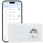 BSEEDLIFE – BSEEDLIFE Normal Steckdose mit Smart Wifi Lichtschalter, 4 F