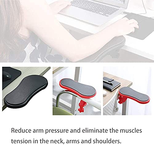 Image of Arm Wrist Rest Support Armrest Desk Extender-PC Computer Laptop Desk Extender Table Pad Support Health Care Hand Support Adjustable Attachable Home Office Comfortable Use (2 Piece)