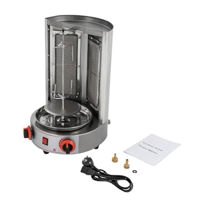 Gas Barbecue Grill Vertikaler Broiler Kebab Maschine Tischgrill BBQ Elektro Grill mit Temperatureinstellschalter 4200W 220V Edelstahl für Hähnchen Truthahn Tacos Kebap – Bild 6