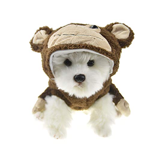Monkey Halloween Costume Outfits For Small Dog Funny Pet Coat Jacket Clothes In Cold Weather (Xl, Brown Monkey) #TOP1