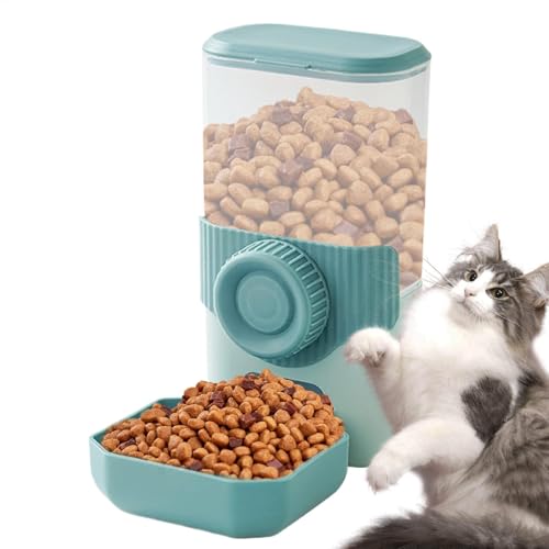 自動給水器、キャットフードとウォーターディスペンサー,猫の餌やり器吊り下げ可能な猫と犬のフィーダー - 猫と犬用の体重感知ペットフィーダー、自動フードおよびウォーターディスペンサー