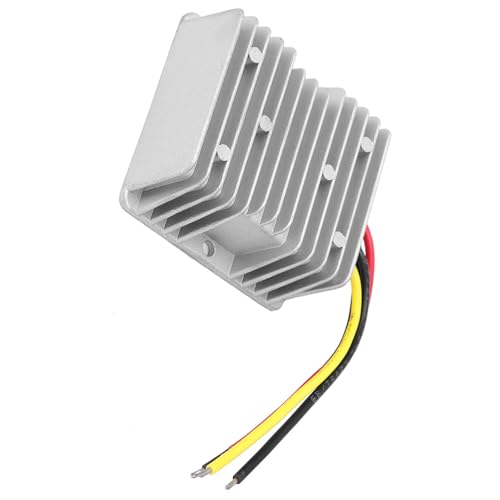 Hamwesh Convertidor de Voltaje para Carrito de, 20 A DC36 o 48 V A 24 V IP67 Regulador de Voltaje Impermeable con Estabilización Sincrónica para Alarmas Eléctricas Automotrices, DVD, Luces LED,
