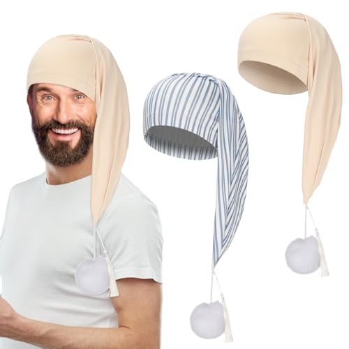 Bonnet de nuit réglable avec cordon lot de 2 pour costume et routine