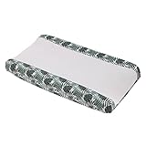 NoJo Jungle Paradise Green and Ivory Palm Leaf Super Soft Contoured Changing Pad Cover