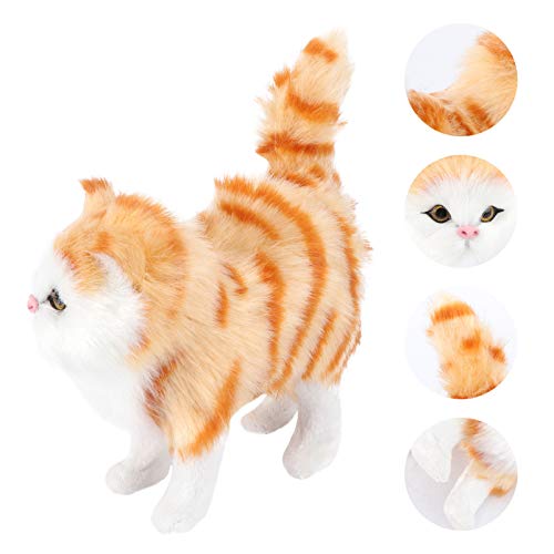 Amosfun Boneca de Gato de Pelúcia Brinquedo de Animal de Pelúcia Almofadas de Pelúcia Figuras de Gat