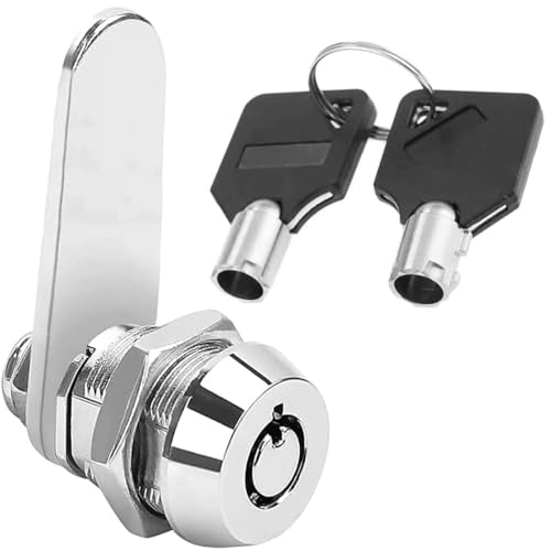Litensh 16mm serrure à came tubulaire à filetage, serrure à cylindre verrou de serrures pour barillet boîte aux lettres pour porte tiroir placard meuble,...