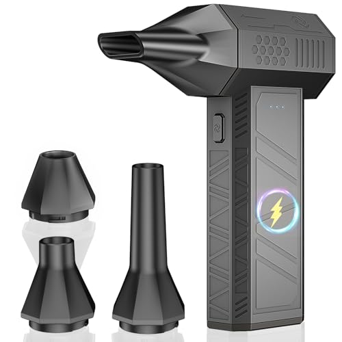 Compressed Air Duster 180,000 RPM – Cordless Handheld Electric Air Duster with Turbo Fan, Rechargeable Mini Turbo Air Blower for Cars, Computers, Keyboards, Outdoor & Home Cleaning
