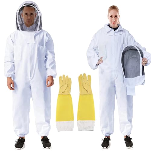 Traje de apicultor de 185-195cm con guantes y capucha integrada 2