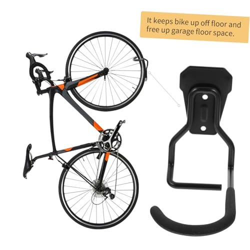 Crochet mural vélo noir en métal robuste Gatuida | Lot de 2 - 5