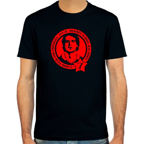 SpielRaum Camiseta Mehmet Scholl ::: Color: Negro, Verde Oliva, Azul oscurol ::: Tallas: S-XXL (Fútbol)