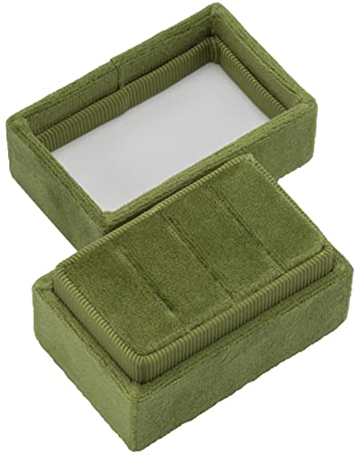 Giftop Rectangle Velvet Ring Box Storage 3 Slots For Wedding Ceremony Proposal Engagement Birthday Gift thumb #2