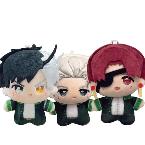 Jiumaocleu 3 Almohadas de Figuras Suaves de Haruka/SUO Hayato/Umemiya Hajime, de 12 cm, Lindo Mini Anime, Figura Suave, Colgante, decoración, Regalos coleccionables