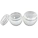 Beauticom® 12 Pieces 50G/50ML White Frosted Container Jars with Inner Liner for Pills, Medication, Ointments and Other Beauty and Health Aids - BPA Free