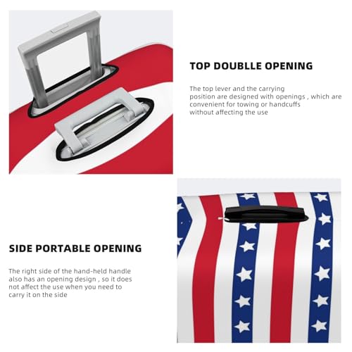 VOSERY Travel Luggage Cover - American Patriotic Stars And Stripes Washable Suitcase Covers Protector Fits 18-32 Inch Luggage3