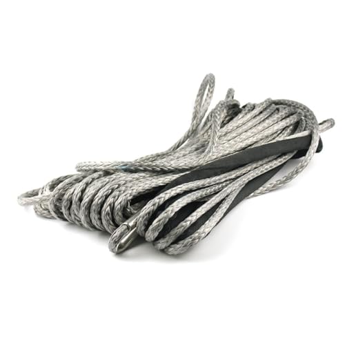 ONLISUM Cuerda de cabrestante de 10 mm x 28 m 9299 kg sintética con gancho de manual para automotores