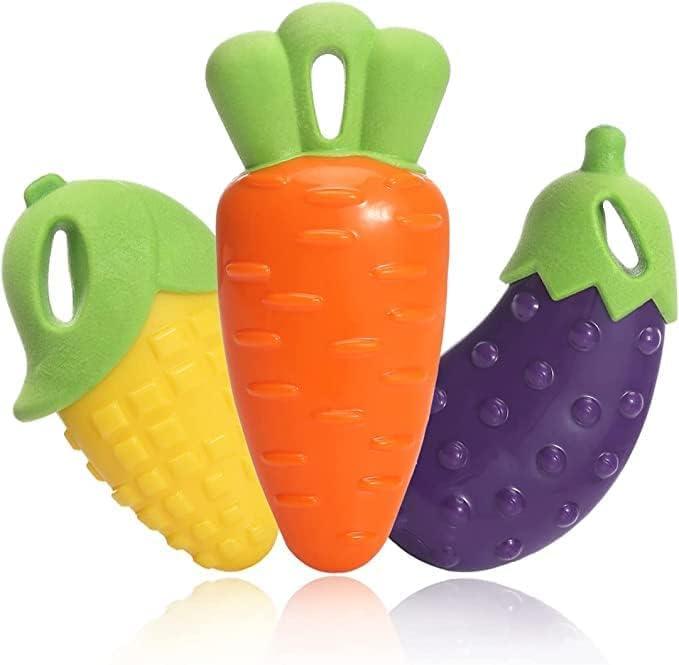 Pups&Pets Durable Rubber Carrot/Brinjal and Lemon Veggie Teeth-Cleaning and Chewing with Squeaky Sound Toys for Dogs and Puppies - Multicolor (B0CRYKPFKC) Amazon Price History, Amazon Price Tracker