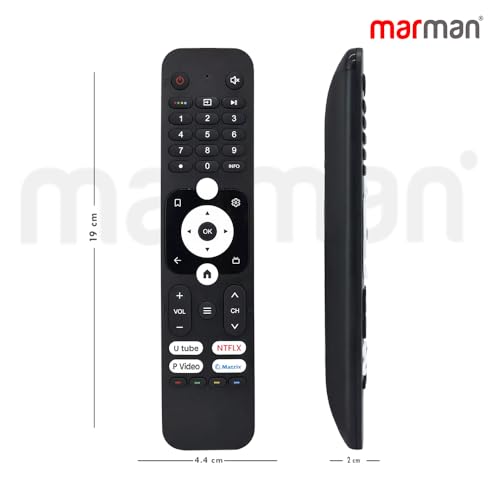 Image of marman Compatible with Haier Smart Tv Remote Control Model HTR-U31 Suitable for 4K LED UHD HD TV Non Voice Command - Pairing Not Requied - Match Remote Key by Key with Existing Model Remote