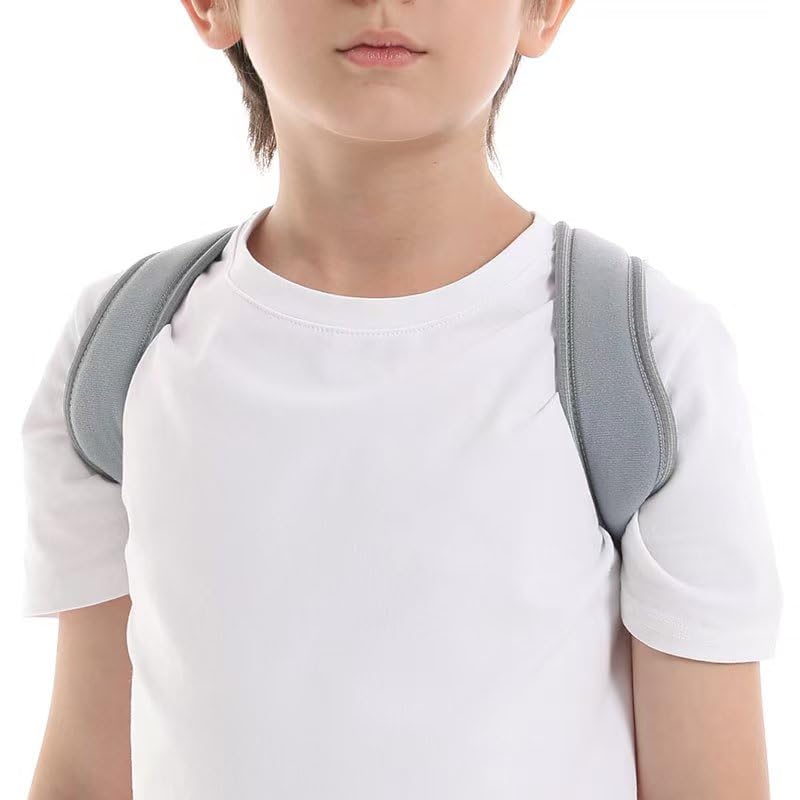 Pediatric Clavicle Support Brace, Upper Back Posture Corrector, Figure 8 Design for Kids, Collarbone and Shoulder Support (Medium:5~8yrs)