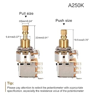 sourcing map Potentiomètres A250K 9 broches 23 mm Arbre court fendu pour guitare électrique - Les Beatles, Paul McCartney, John Lennon, RIngo Starr, George Harrison sourcing map Potentiomètres A250K 9 broches 23 mm Arbre court fendu pour guitare électrique – Image 2