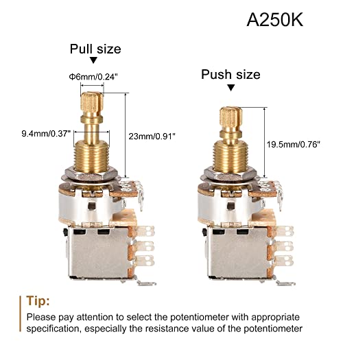 sourcing map Potentiomètres A250K 9 broches 23 mm Arbre court fendu pour guitare électrique - Les Beatles, Paul McCartney, John Lennon, RIngo Starr, George Harrison sourcing map Potentiomètres A250K 9 broches 23 mm Arbre court fendu pour guitare électrique – Image 3