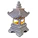 Uziqueif Lanterne Japonaise Exterieure Jardin, Solaire Exterieure Décoratifs Jardin Zen Statue Lanterne Pagode,Créatif Cadeau Vintage Artisanat,Solaire Lumières Décoration Lampe,17 * 34 cm