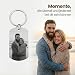 WORKIRAN Personalisierter Schlüsselanhänger mit Fotogravur und Liebestext, Schwarz-Weiß Dog Tag Anhänger, Individuelles Paar-Geschenk mit Beidseitigem Druck