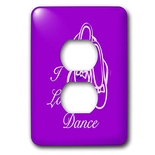 Plaque de prise I Love Dance 3dRose lsp_16985_6 pour remplacer un cache abîmé