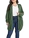 Classic Plus Size Sweaters for Women Oversized Long Cardigans (Green, 3X)