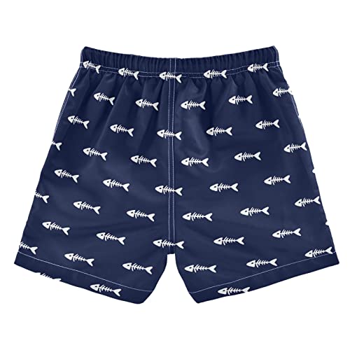 JUNZAN Father Son Matching Swim Trunks Fishes Bones Dad and Son Matching Swim Trunks for Men and Boy Board Shorts2