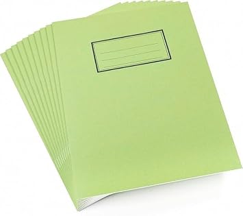 2you Exercise Books Lined with Drawing Space A5 Size 24 Pages School Notebooks Split Page Draw and Write Green Cover, Pack of 4