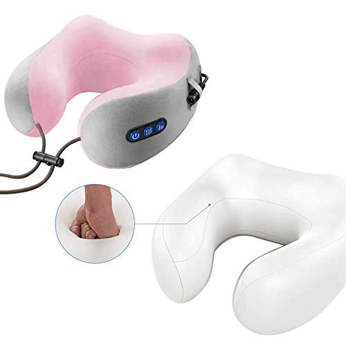Almofada Massageador Pescoço Bateria Massagem USB Anti Estresse Relaxante Infra Vermelho