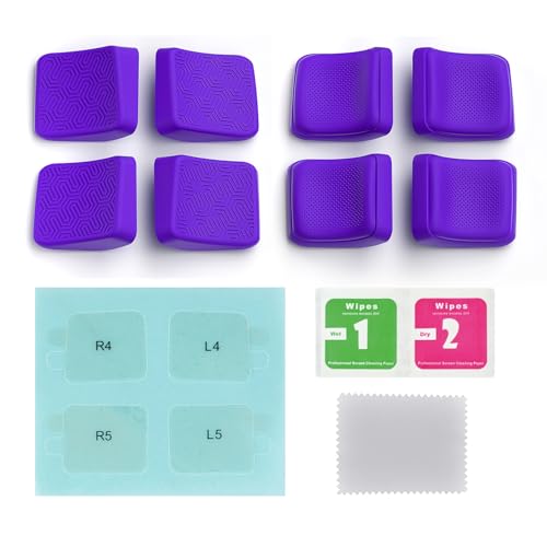 PlayVital Kit de Botones Traseros para Steam Deck LCD y OLED - Mejora de Agarre y Protección, Accesorios Antideslizantes para Steam Deck, 2 Diseños Aerodinámico y Tachuelas (Violeta) - imagen 8