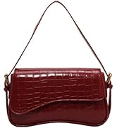 ACUYE Kleine schoudertas rode hobo-tassen voor vrouwen, Y2K halve maan portemonnee retro crossbody tas rode clutch portemonnee met 2 verstelbare riem PU Tote handtas tas tas, 02-rood, 24cm