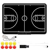 Tressify Basketball-Taktiktafel, doppelseitiges LCD, 40,6 cm, mit Schachmagneten, Stift, One-Key-Löschung, 34,9 x 24,9 cm