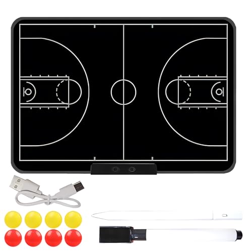 Tableau tactique électronique basket-ball 34x23,9 cm avec écran verrouillage