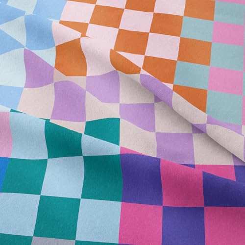 Image of Tailor Shop Plaid Comforter Sets Twin Bedding Set Women Men Checkerboard Grid Bedding Boys Girls Checkered Geometric Room Decor with 1 Pillowcases