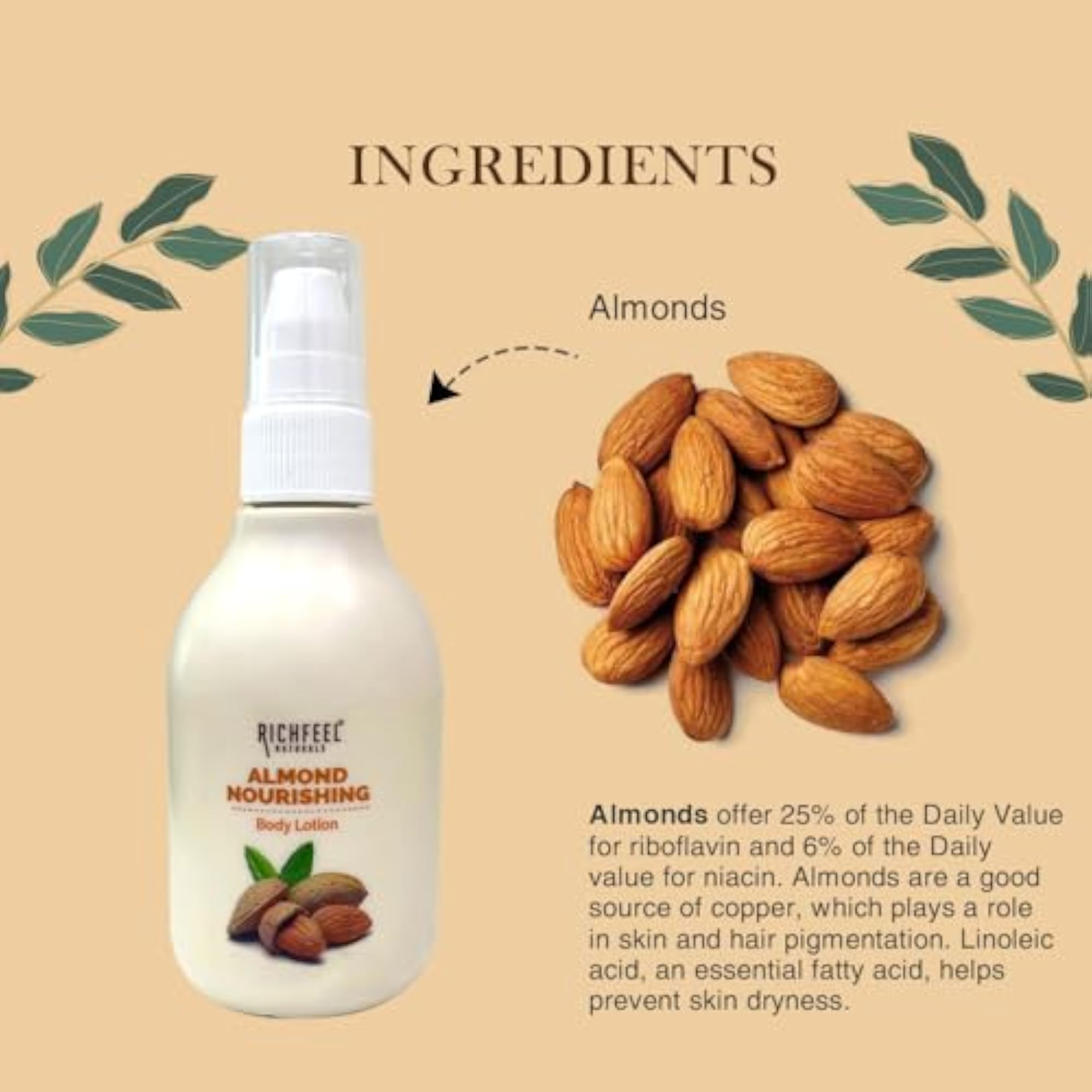 Almond Nourishing Body Lotion, 100 ml