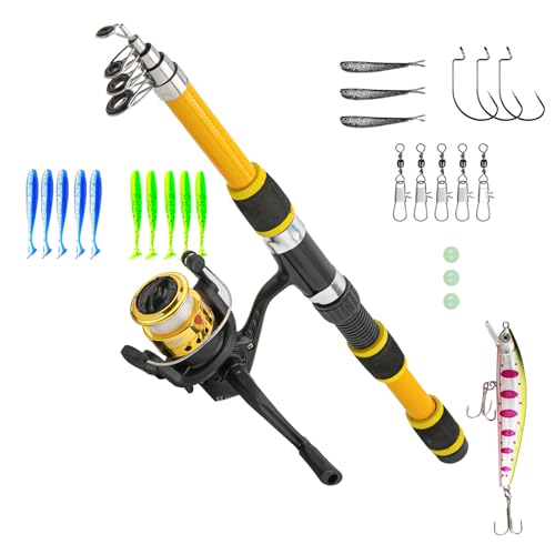 Fishing Kit For Kids - Horse Mouth 1.8m Telescopic Fishing Rod, Fish Set, Beginner Fishss Kit, Smsll Dock Gear Kits, Kids Fish E