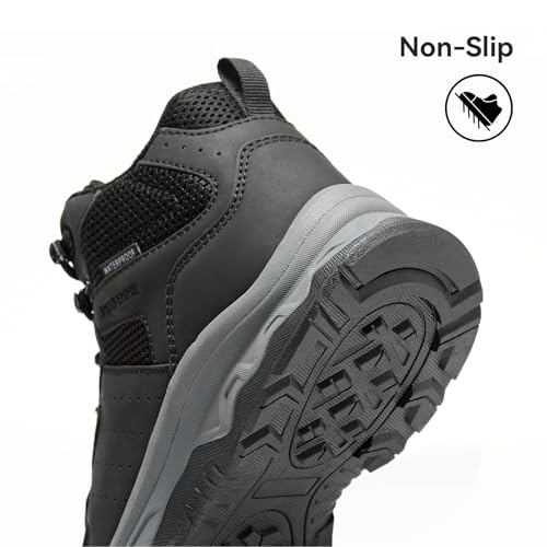 Image of ANJOUFEMME Women's Waterproof Hiking Boots Lightweight Non-Slip Outdoor | Trekking, backpacking, camping, breathable & durable
