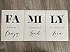 Family Quote Set of 3 Unframed Prints, Home Wall Art Decor, Family Art Poster, A Little Bit of Crazy, Loud, a Whole Lot of Love Quote (A4) #1
