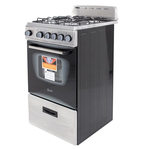 Avanti GR2013CSS Gas Range, 20", Black,Stainless Steel thumb #1